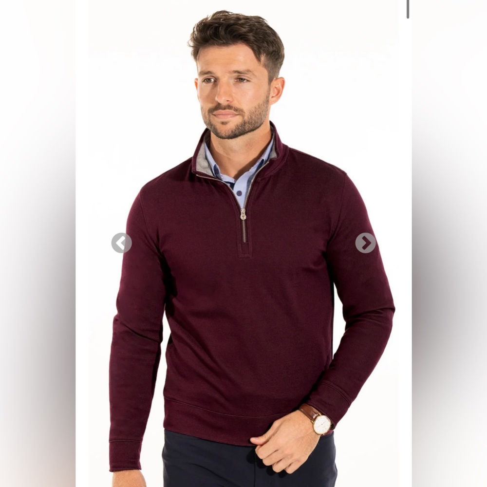 Men’s Twillory Quarter Zip - Burgundy